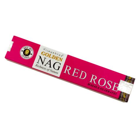 Golden NAG RED ROSE Räucherstäbchen Vijayshree